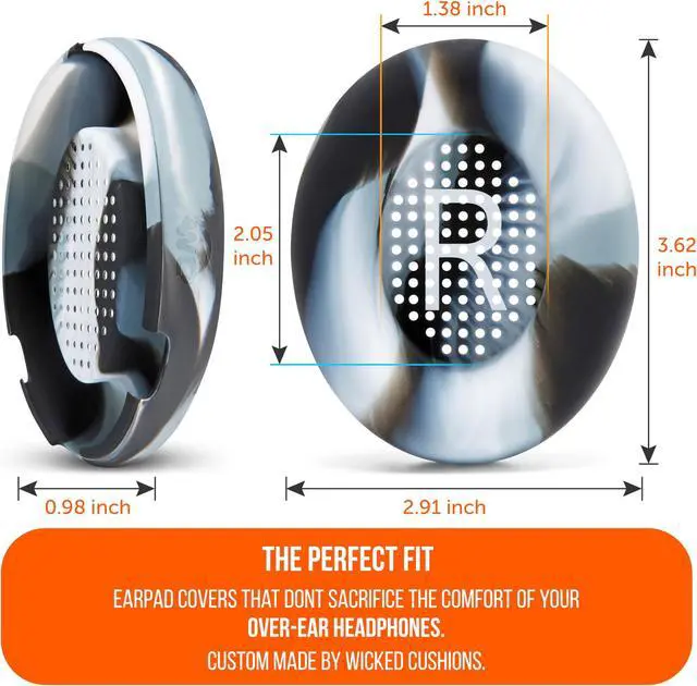 Alt view image 5 of 5 - WC SweatZ QC Ultra - Protective Earpad Covers for Bose QuietComfort Ultra by Wicked Cushions | Sweatproof & Easily Washable | Does not fit any other Bose Headphones | Marble