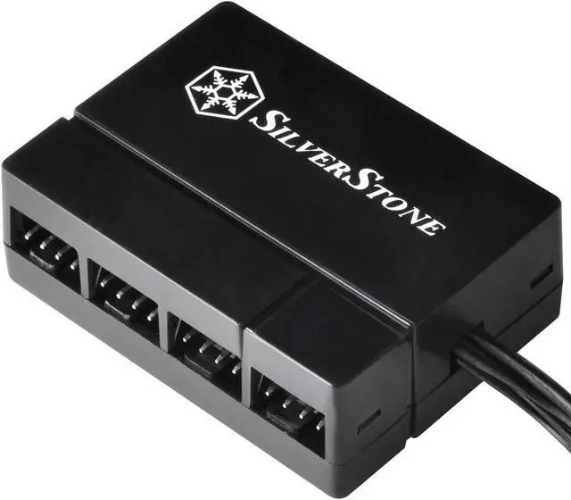 Main image of SilverStone Technology Silverstone 8-Port PWM Fan Hub/Splitter for 4-Pin & 3-Pin Fans* in Black SST-CPF04-USA (Newest Version)