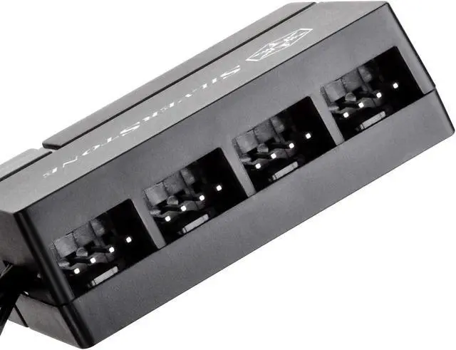 Alt view image 2 of 5 - SilverStone Technology Silverstone 8-Port PWM Fan Hub/Splitter for 4-Pin & 3-Pin Fans* in Black SST-CPF04-USA (Newest Version)
