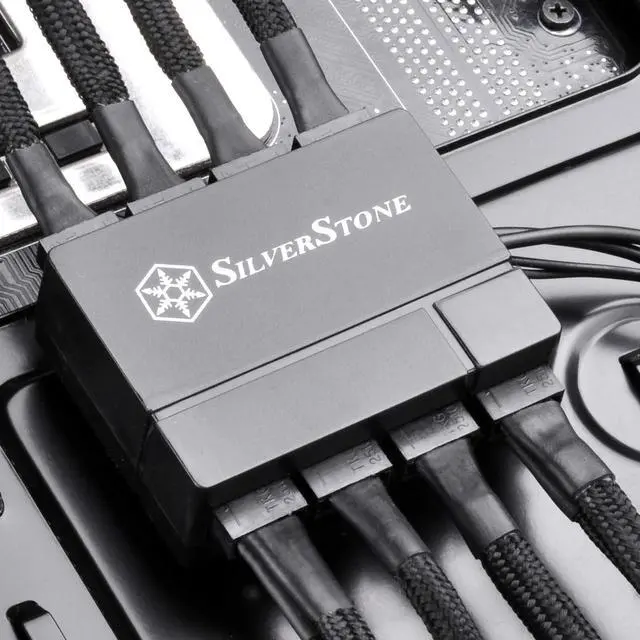 Alt view image 3 of 5 - SilverStone Technology Silverstone 8-Port PWM Fan Hub/Splitter for 4-Pin & 3-Pin Fans* in Black SST-CPF04-USA (Newest Version)