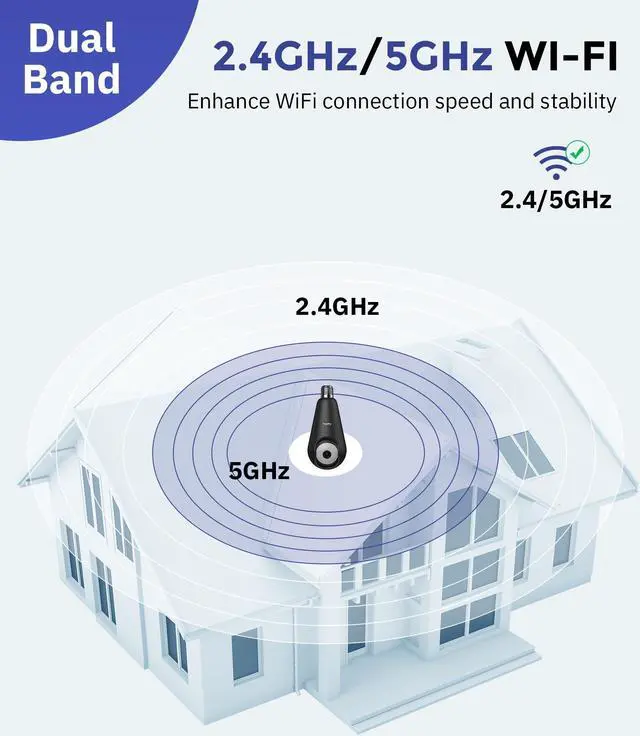 Alt view image 2 of 5 - Hugolog 2K 3MP Light Bulb Security Camera 5G& 2.4GHz WiFi, 360deg Wireless Outdoor Indoor Camera for Home, Motion Detection, Two-Way Talk, Color Night Vision, Siren Alarm, Compatible with Alexa