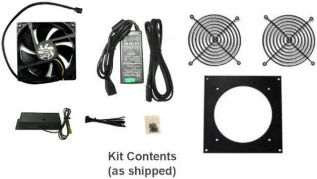 Alt view image 3 of 4 - Coolerguys Pre-Set Thermal Controlled Cooling Kits for Cabinets, AV, and Components (Single 92mm, Thermal Plastic)