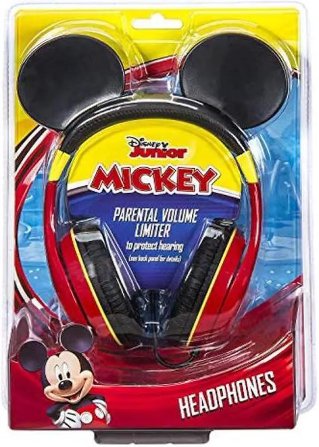 Alt view image 4 of 5 - eKids Mickey Mouse Headphones For Kids, Adjustable Over the Ear Headphones, 3.5mm Jack Wired Headphones with Parental Volume Control, for Fans of Mickey Mouse Gifts
