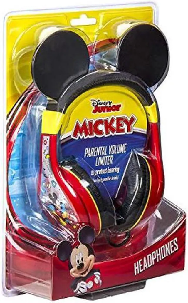 Alt view image 5 of 5 - eKids Mickey Mouse Headphones For Kids, Adjustable Over the Ear Headphones, 3.5mm Jack Wired Headphones with Parental Volume Control, for Fans of Mickey Mouse Gifts