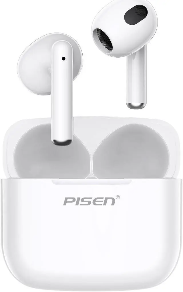 Main image of PISEN Wireless Earbuds in-Ear Headphones - P1 Bluetooth 5.3 Hi-Fi Stereo Ear Buds with Mic in-Ear Call, IPX5 Waterproof Bluetooth Sport Lightweight Earphones for Android iOS Phone TV Laptop, White