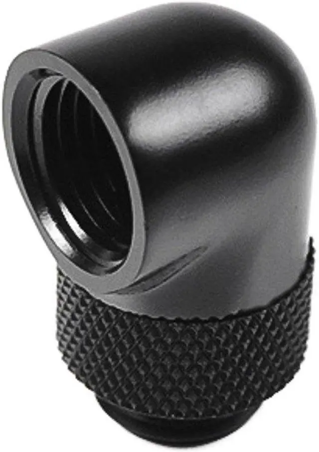 Alt view image 2 of 3 - Barrow G1/4" Male to Female Extender Fitting, 90 Degree Rotary, Black, 4-pack