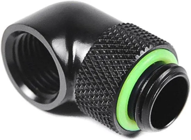 Alt view image 3 of 3 - Barrow G1/4" Male to Female Extender Fitting, 90 Degree Rotary, Black, 4-pack