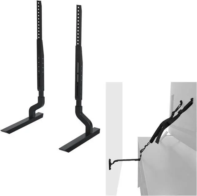 Main image of ECHOGEAR Universal Replacement TV Stand & Safety Strap - Angled Feet TV Stand Provide Extra Stability for OLED & QLED - Anit-Tip Strap Safetly Secures Big Screens to Drywall or Furniture