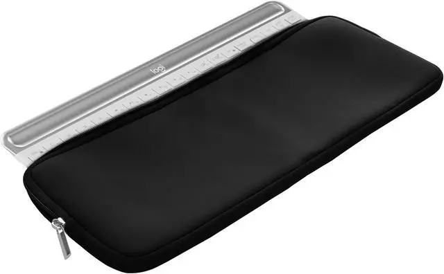 Alt view image 5 of 5 - kwmobile Neoprene Case Compatible with Logitech MK470 - Case for Keyboard Soft Travel Sleeve - Black