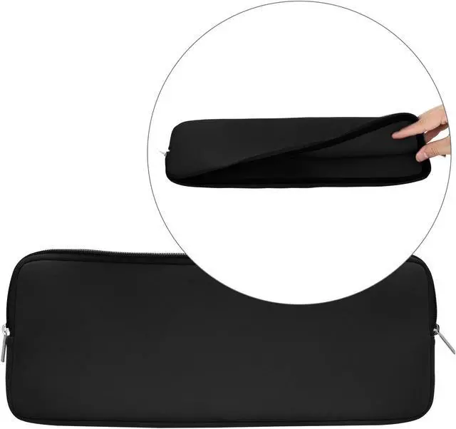 Alt view image 4 of 5 - kwmobile Neoprene Case Compatible with Logitech MK470 - Case for Keyboard Soft Travel Sleeve - Black