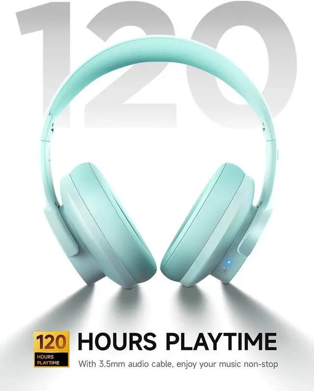 Alt view image 5 of 5 - Picun [(3PACK)]  B8 Headphones Wireless Bluetooth Gray & Cyan & Black