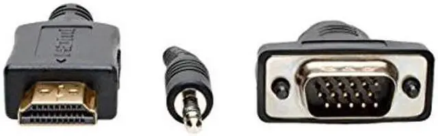 Alt view image 2 of 5 - Tripp Lite HDMI to VGA + Audio Adapter Converter Cable Active Low Profile HD15 + 3.5mm M/M 1080p @ 60Hz 15ft 15' (P566-015-VGA-A), Black