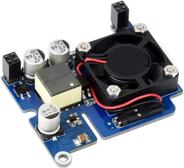 Alt view image 2 of 5 - Power over Ethernet (PoE) HAT for Raspberry Pi 4B/3B+, IEEE 802.3af-Compliant, 5V 2.5A DC Output, PoE HAT Onboard Cooling Fan, Compatible with Raspberry Pi Official 4B/3B+ Case