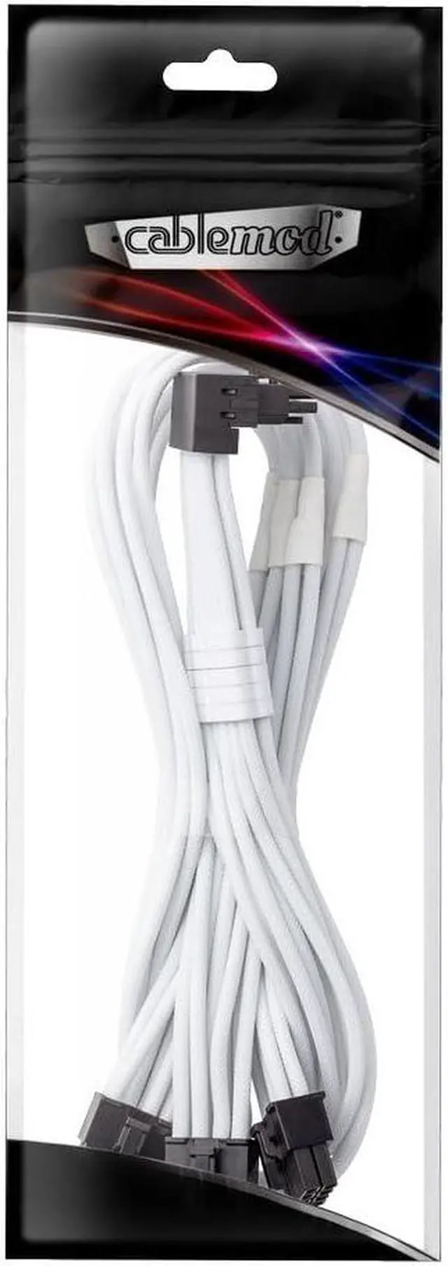 Alt view image 3 of 3 - CableMod C-Series Pro ModMesh Sleeved 12VHPWR 90deg StealthSense PCI-e Cable for Corsair - Variant A (White, 16-pin to Triple 8-pin, 60cm)