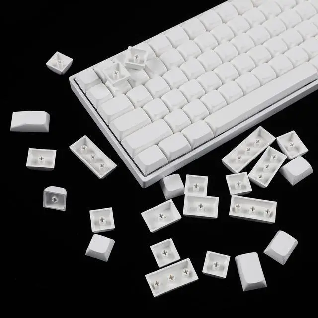 Alt view image 5 of 5 - YMDK 124 Key White Blank ZDA XDA V2 Keycaps PBT Keycap for MX Keyboard 104 87 61 Melody 96 KBD75 ID80 GK64 SP84