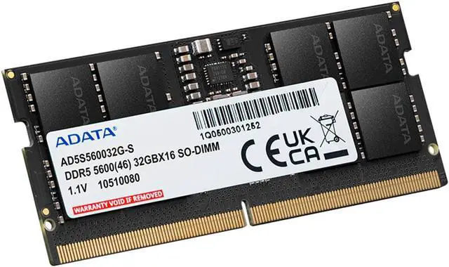 ADATA DDR5 5600MHz 32GB(1x32GB) CL46 SODIMM Notebook Laptop