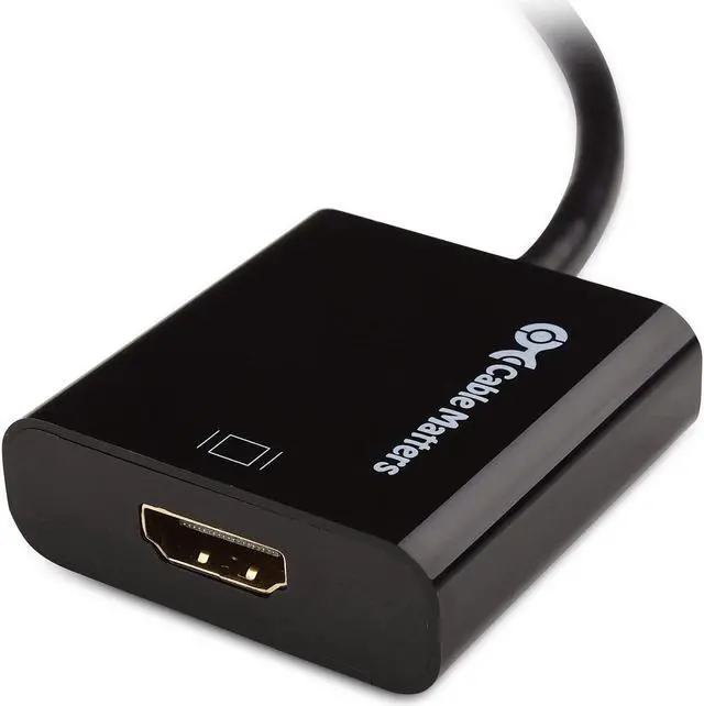 Alt view image 4 of 5 - Cable Matters 1- Pack Active Mini DisplayPort to HDMI Adapter (Active Mini DP to HDMI) Supporting Eyefinity Technology 4K Resolution & 3-Pack High Speed HDMI to HDMI Cable