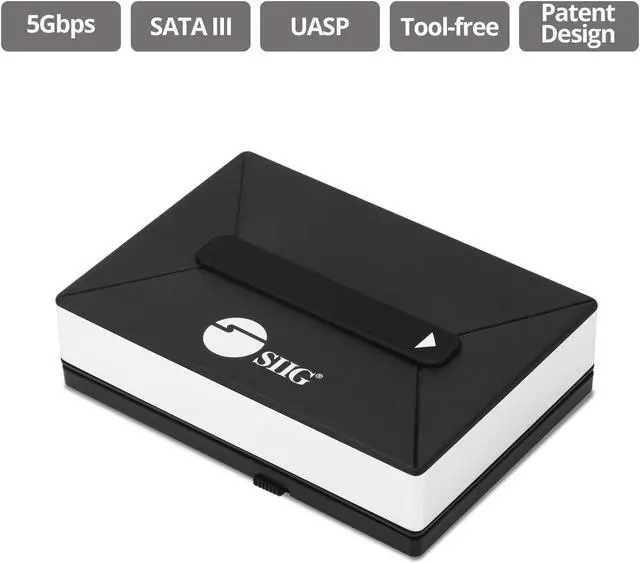 Alt view image 2 of 5 - SIIG USB 3.0 External Hard Drive Storage Enclosure (USB to SATA Docking Station) with 2TB+ Drive Support for 2.5 Inch HDD SSD-Included USB 3.0 Type-A to Micro B cable (JU-SA0V11-S1)