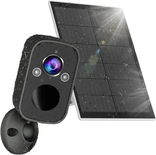 Main image of Rraycom Wireless Solar Security Camera Outdoor with Siren Alarm&Spotlight, 5MP Battery-Powered Security Camera with 130deg Angle, AI Motion Detection,2-Way Talk, IP65, Cloud/SD Storage