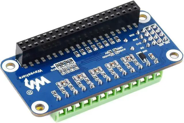 Alt view image 2 of 5 - High-Precision AD HAT ADS1263 10-Channel 32-Bit ADC SPI Bus Low Noise Low Temperature Drift,for Raspberry Pi 4B/3B+/3B/2B/Zero/Zero W/Zero WH/2W and Jetson Nano