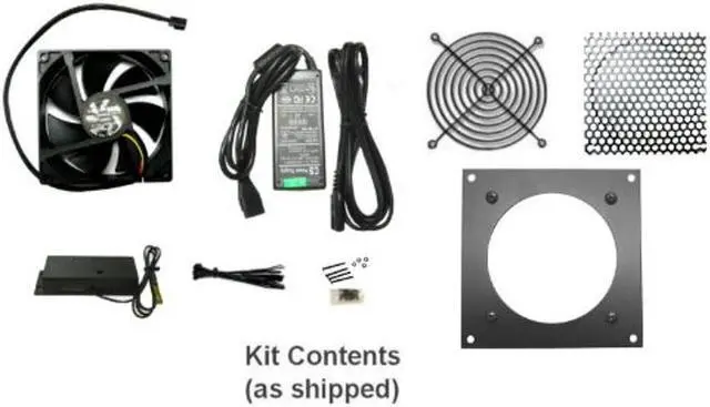Alt view image 4 of 5 - Coolerguys Pre-Set Thermal Controlled Cooling Kits for Cabinets, AV, and Components (Single 80mm, Metal)