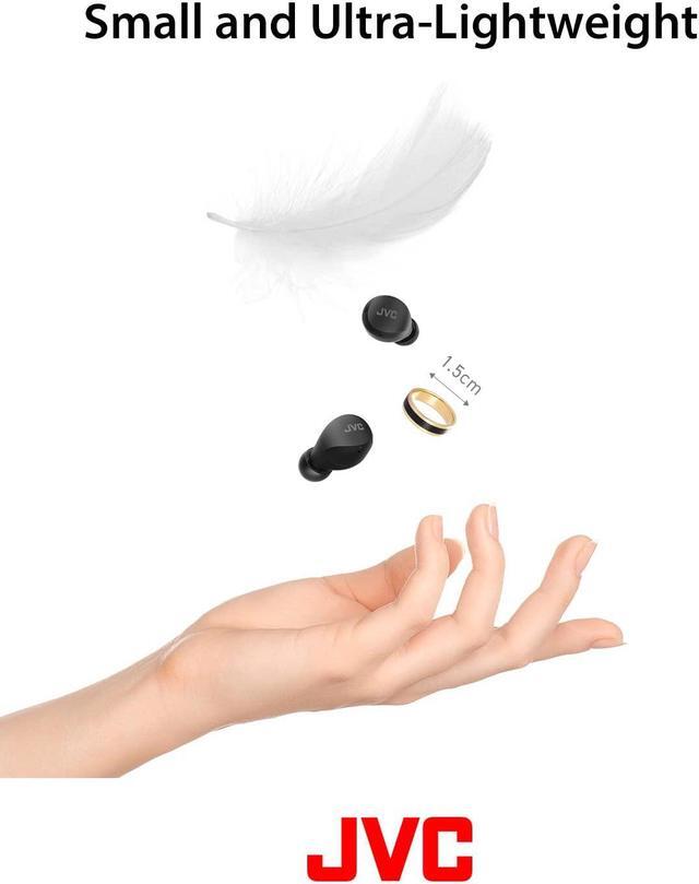 Alt view image 4 of 5 - JVC Compact and Lightweight Gumy Mini True Wireless Earbuds Headphones, Long Battery Life (up to 23 Hours), Sound with Neodymium Magnet Driver, Water Resistance (IPX4) - HAA6TB (Black)