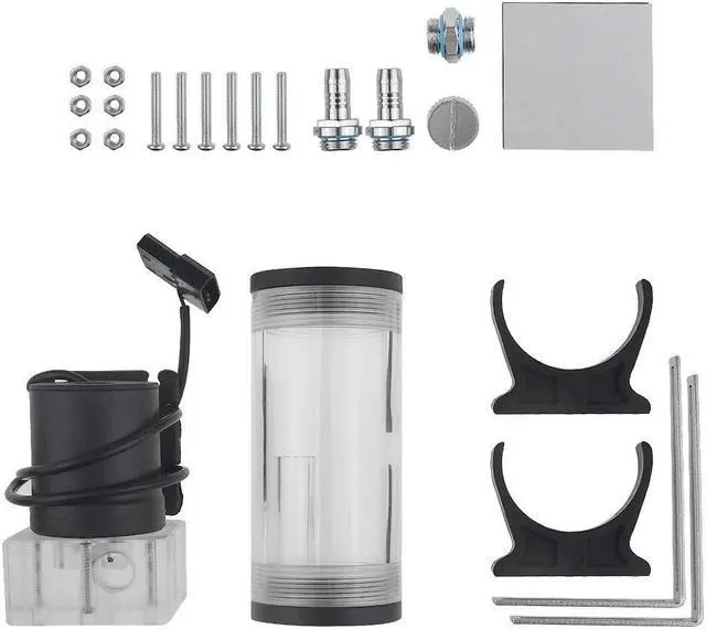 Alt view image 3 of 5 - BXQINLENX 600L/H 19W DC12V CPU Cooling Heat Exchanger Water Pump Tank 117 ml CO2 Cooler