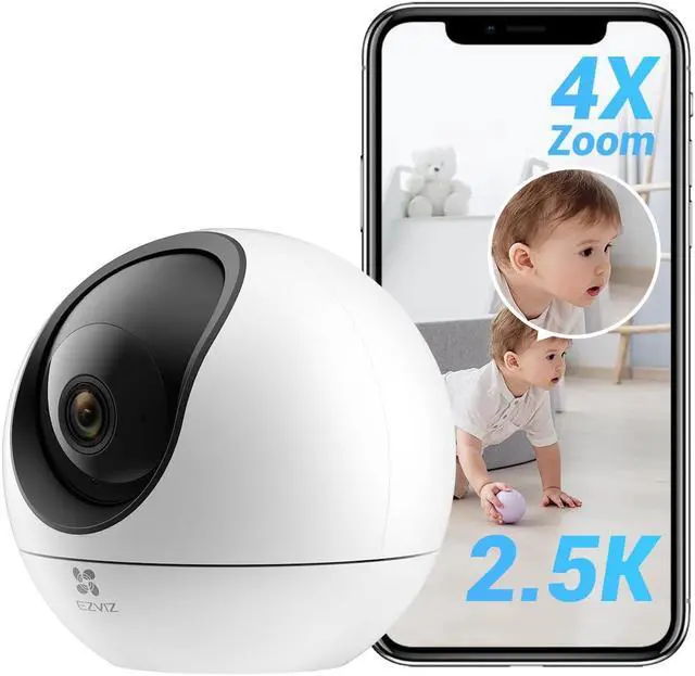 Main image of EZVIZ 4MP Indoor Camera, Pan/Tilt Baby Pet Monitor with AI Human and Pet Detection, Voice Activity Detection, Waving-Hand Recognition, Starlight Lens Color Vision, 2.4/5 GHz Dual-Band Wi-Fi | C6