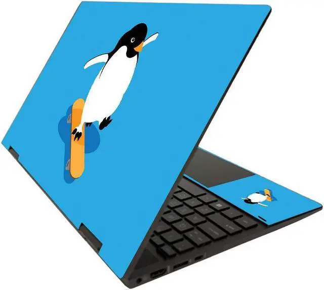 Main image of MightySkins Skin for HP Envy x360 15" (2020) - Skater Penguin | Protective, Durable, and Unique Vinyl Decal wrap Cover | Easy to Apply, Remove, and Change Styles | Made in The USA