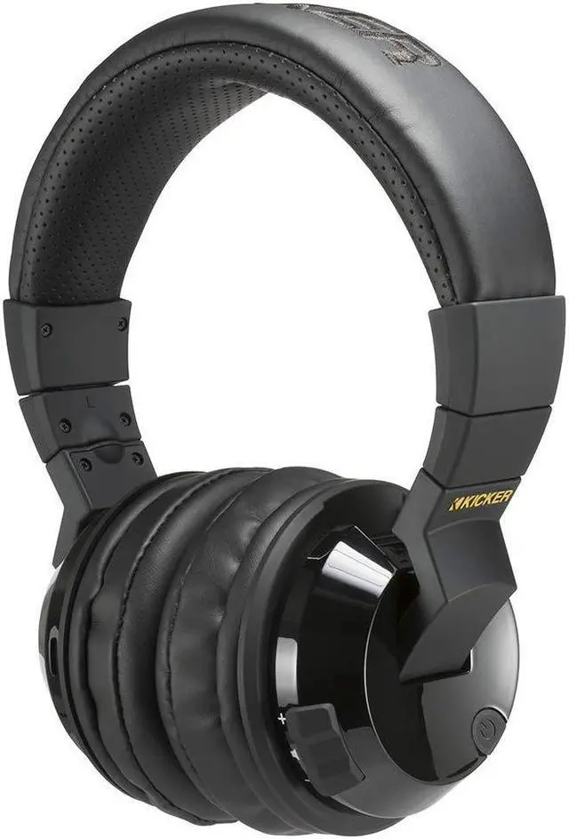 Alt view image 4 of 5 - KICKER Tabor2 Bluetooth Headphones Over The Ear Wireless Earphones with Microphone, Passive Noise Reducing, Soft Comfort Padding, Extra Bass Clear Crisp Treble