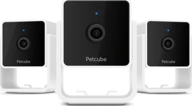 Main image of Petcube Cam Pack of 3 Indoor Home Security Cameras with 1080p HD Video, 2-Way Audio, Motion Detection, and Phone App, Night Vision Wi-Fi Camera for Apartment Security, Video Baby Monitor, Pet Camera