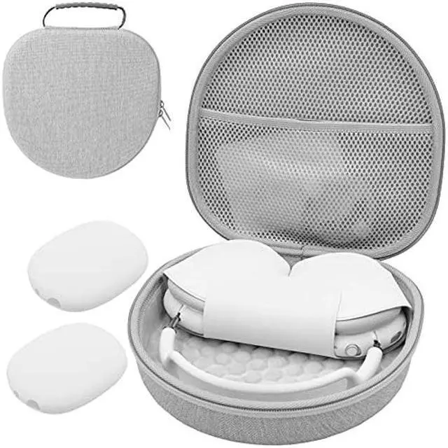 Main image of ProCase Hard Case for New AirPods Max, Travel Carrying Headphone Case with Silicone Earpad Cover & Mesh Pocket, AirPods Max Protective Portable Storage Bag -Grey