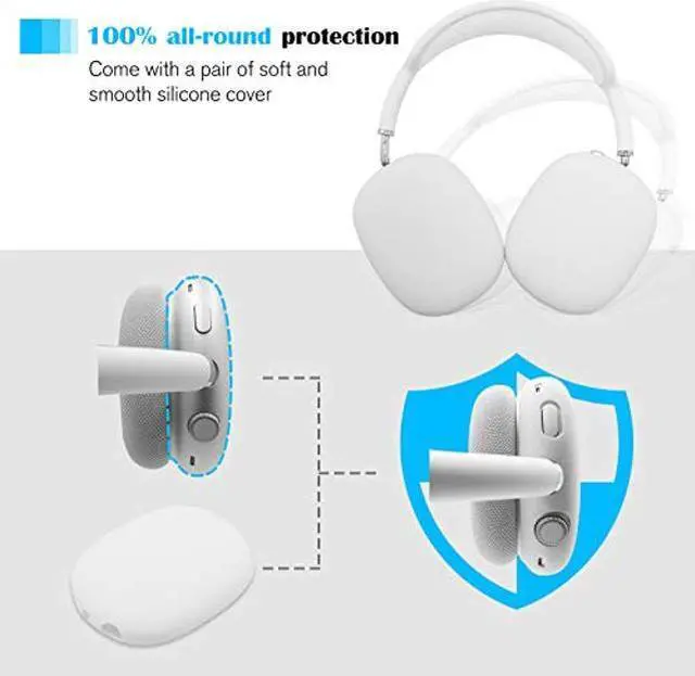 Alt view image 5 of 5 - ProCase Hard Case for New AirPods Max, Travel Carrying Headphone Case with Silicone Earpad Cover & Mesh Pocket, AirPods Max Protective Portable Storage Bag -Grey