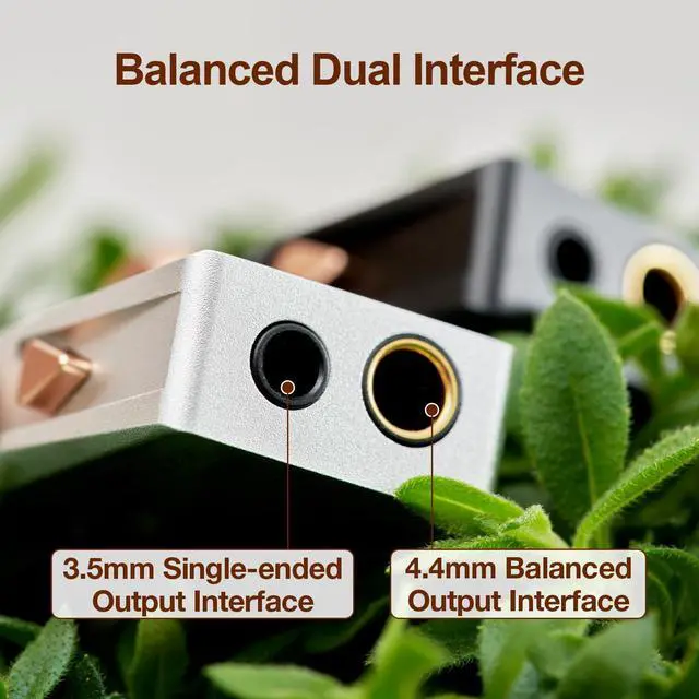 Alt view image 4 of 5 - generic Hidizs S8 Pro Robin Portable Dongle DAC, USB C DAC, SE 3.5mm, BAL 4.4mm, Dual 32-bit DAC Chip, Volume Control, Type-C Cable, USB-A to Type-C, Support Windows Mac Android iOS System, Silver