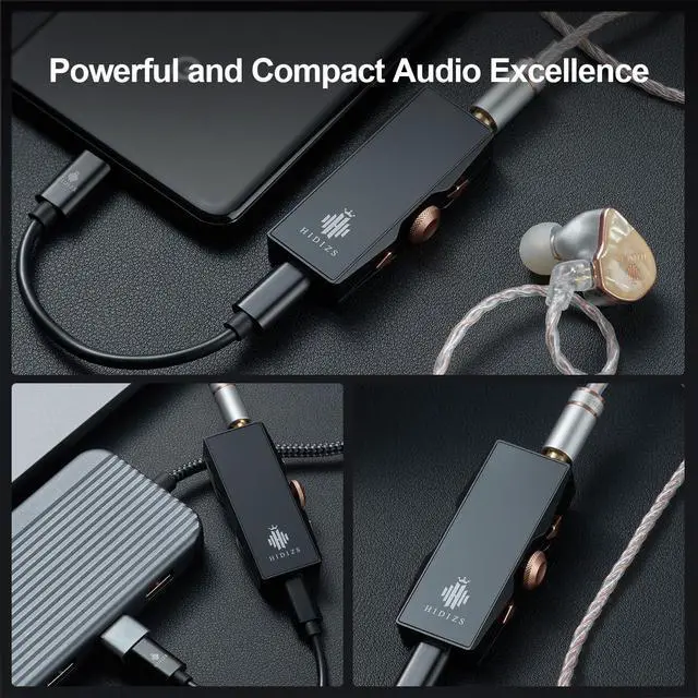 Alt view image 5 of 5 - generic Hidizs S8 Pro Robin Portable Dongle DAC, USB C DAC, SE 3.5mm, BAL 4.4mm, Dual 32-bit DAC Chip, Volume Control, Type-C Cable, USB-A to Type-C, Support Windows Mac Android iOS System, Silver