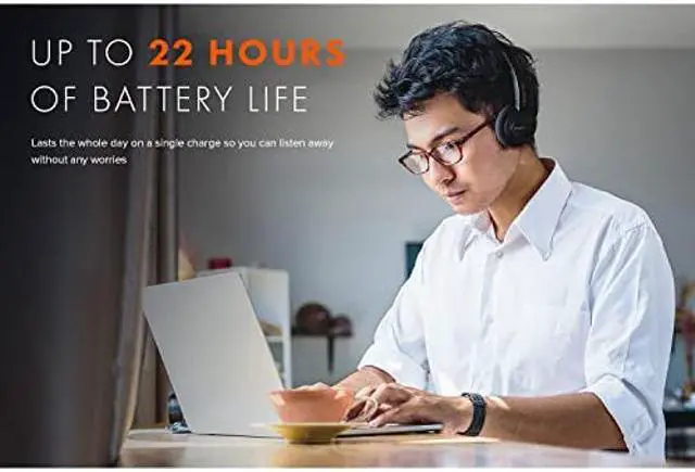 Alt view image 4 of 5 - Sound Blaster JAM V2 On-Ear Lightweight Bluetooth 5.0 Wireless Headphones with USB-C, aptX Low Latency, aptX HD, Multipoint Connectivity, Voice Detection and Noise Reduction, 22 Hours Battery Life