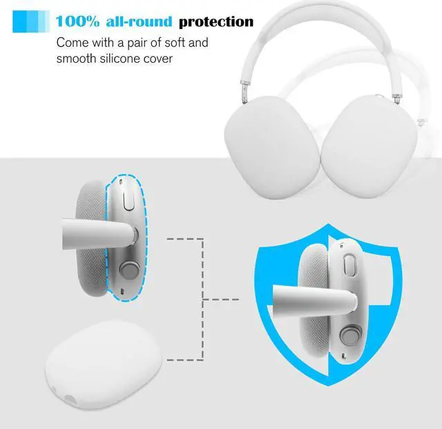 Alt view image 5 of 5 - ProCase Case for AirPods Max 2020 Bundle with Storage Pouch for AirPods Earbuds