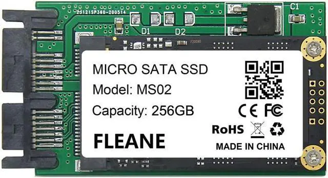 Main image of FLEANE 256GB MS02 MicroSata SSD Compatible with HP 2740p 2730p 2540p IBM X300 X301 T400S T410S Replace MK1233GSG MK1633GSG MK2533GSG 1.8" HDD (256GB)