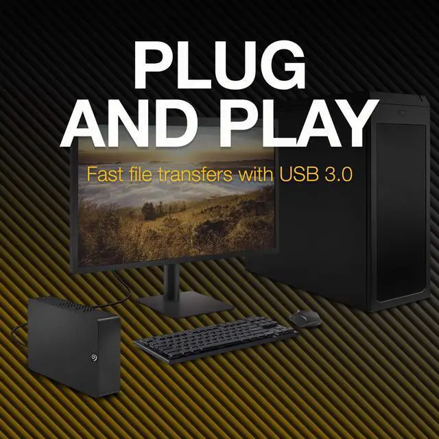 Alt view image 4 of 5 - Seagate Expansion Desktop, 16TB, External Hard Drive, USB 3.0 (STKP16000402)