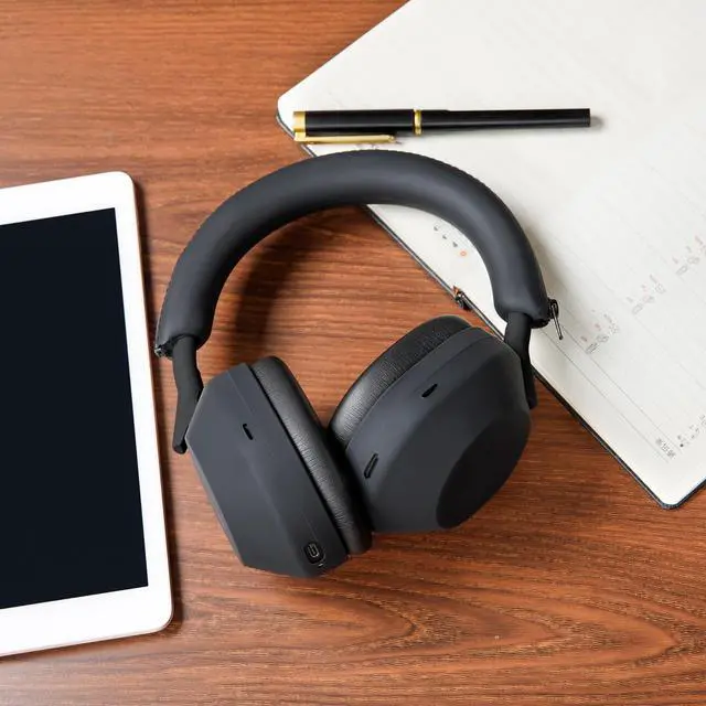 Alt view image 3 of 5 - WC SweatZ and ShellZ Protective Covers Bundle for Sony WH1000XM5 Headphones by Wicked Cushions | Black