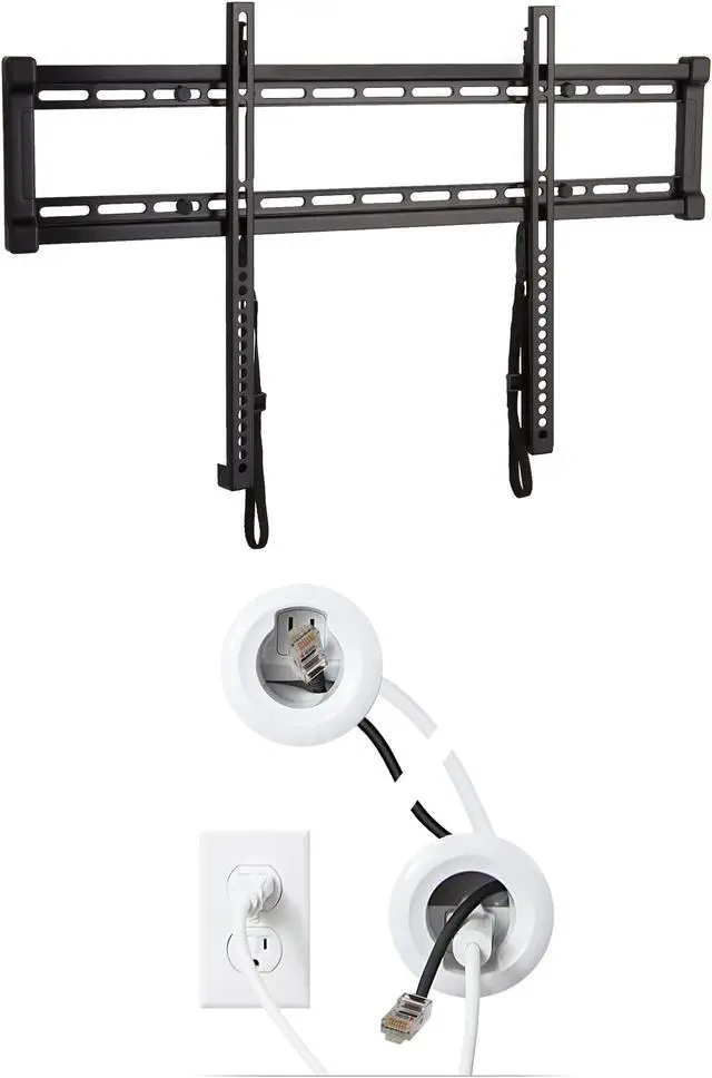 Main image of SANUS TV Wall Mount - Universal Low Profile Fixed TV Mount Bracket with in-wall Cable Management