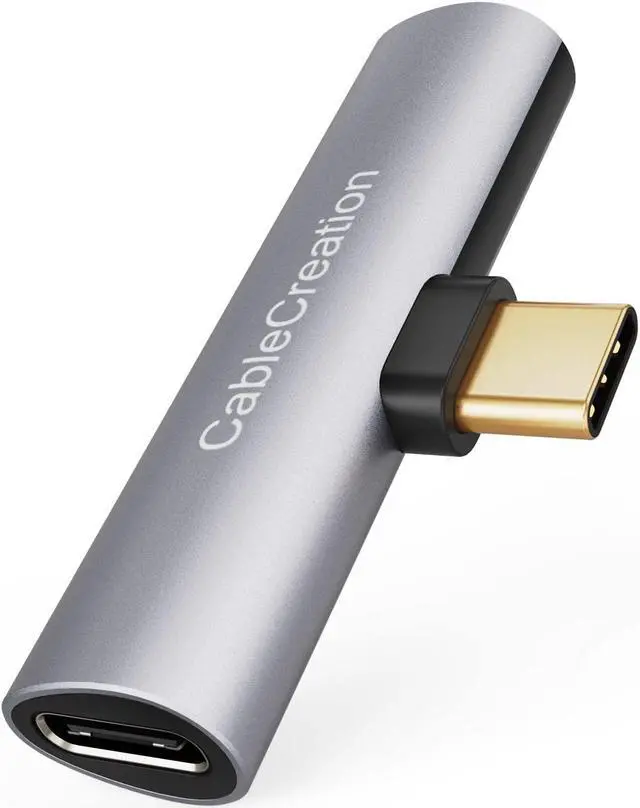 Main image of CableCreation USB C Splitter, 2-in-1 USB C Audio and PD Charging Adapter, Compatible with New iPad Pro, MacBook Air, Galaxy S9, S10, S20, S21 Ultra, S22, Pixel 2 3 4 XL, Aluminum Gray
