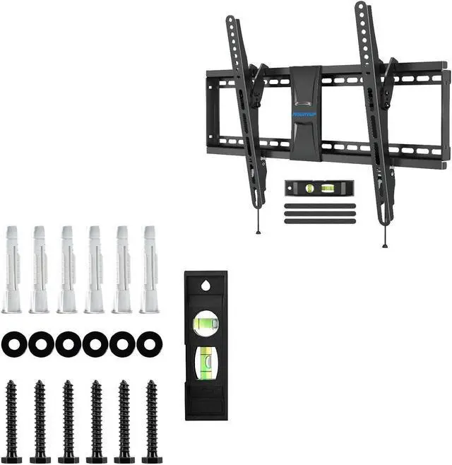 Main image of MOUNTUP Tilting TV Wall Mount for 37-75 Inch TVs & Lag Bolt Kit Bundle