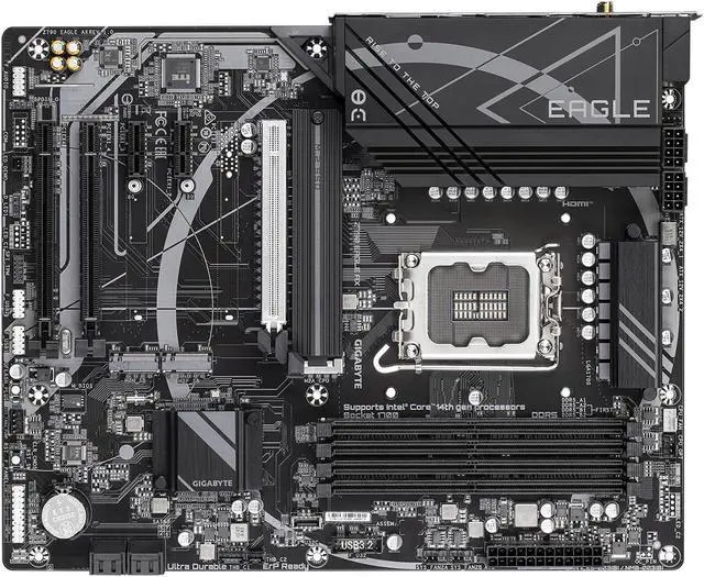 Alt view image 4 of 5 - GIGABYTE Z790 EAGLE AX LGA 1700 Intel Z790 ATX Motherboard with DDR5, M.2, PCIe 5.0, USB 3.2 Gen2X2 Type-C, Intel Wi-Fi 6E, 2.5GbE LAN, Q-Flash Plus, EZ-Latch