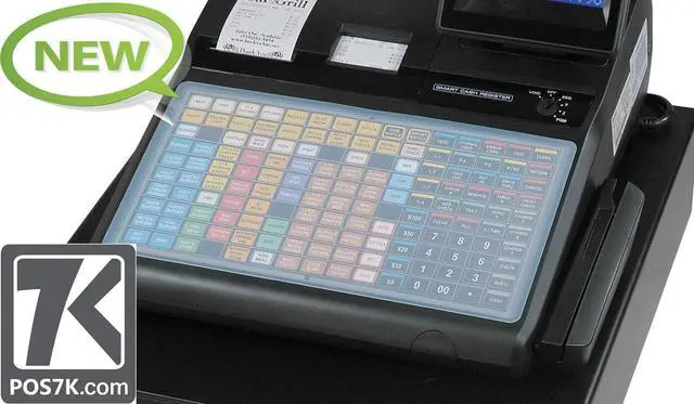 Alt view image 2 of 4 - SAM4S ER-920, ER-940, SPS-320, SPS-340 Overlay Flat Keyboard Wet Cover Silicone Keyboard