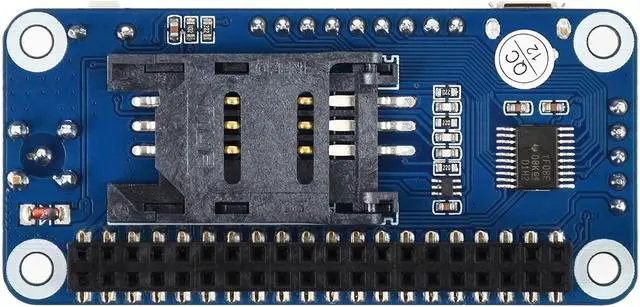 Alt view image 2 of 5 - Waveshare GSM/GPRS HAT for Raspberry Pi 2B/3B/3B+/Zero/Zero W/Jetson Nano Based on SIM800C Support SMS Data Transfer ect