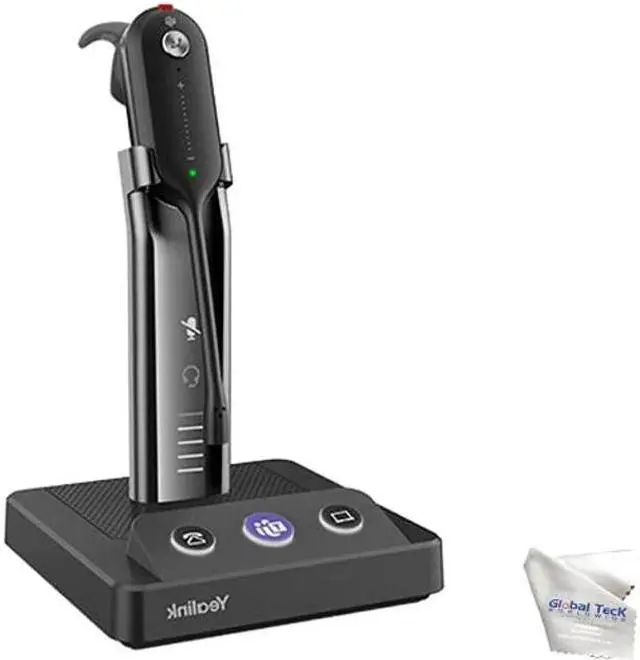 Main image of Global Teck Worldwide GTW Yealink WH63 Mono Convertible Teams Certified Headset, Connects to Deskphone, PC/Mac, Softphones - Works with Teams, Zoom, RingCentral, 8x8, Vonage, Microfiber Included