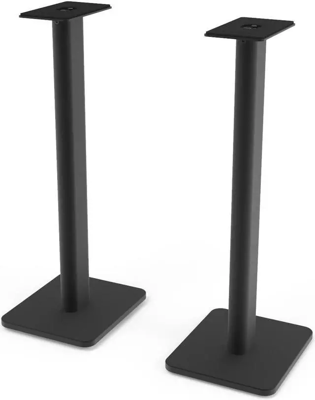 Main image of Kanto SP26PL Universal Speaker Floor Stands for Bookshelf Speakers | 26" Tall | Two Sizes Rotating Top Plate w/Foam Padding | Carpet & Hardwood Feet | Hidden Cables |  1/4 "-20 Mounting | Pair | Black