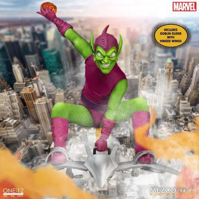 Alt view image 2 of 5 - Mezco Toys Marvel figurine 1/12 Green Goblin - Deluxe Edition 17 cm