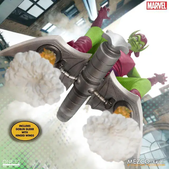 Alt view image 4 of 5 - Mezco Toys Marvel figurine 1/12 Green Goblin - Deluxe Edition 17 cm